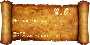 Molnár Opika névjegykártya